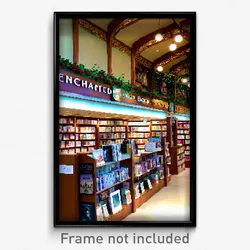 Pixel Art Poster - Enchanted Book Store (8 Bit Psychedelic Video Game Print)
