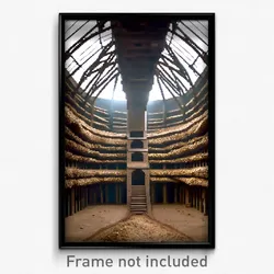 Pixel Art Poster - Underground Granary (8 Bit Psychedelic Video Game Print)