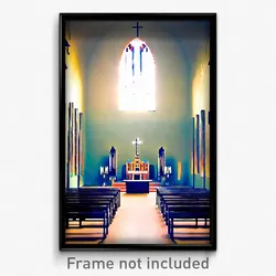 Pixel Art Poster - Well Made Chapel (8 Bit Psychedelic Trippy Video Game Print)