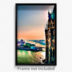 Pixel Art Poster - Marvelous Budapest (8 Bit Psychedelic Video Game Print)