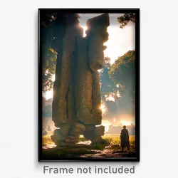 Pixel Art Poster - Antique Megalith (8 Bit Psychedelic Trippy Video Game Print)