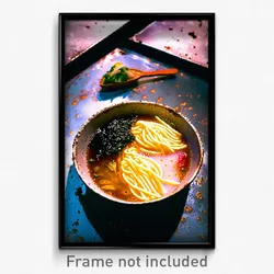 Pixel Art Poster - Worn Ramen (8 Bit Psychedelic Trippy Weird Video Game Print)