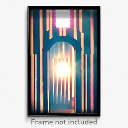 Pixel Art Poster - Striped Opening (8 Bit Psychedelic Trippy Video Game Print)