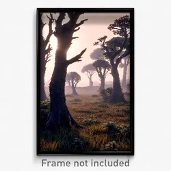 Pixel Art Poster - Drab Copse (8 Bit Psychedelic Trippy Weird Video Game Print)