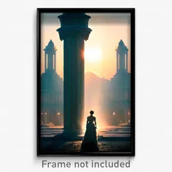 Pixel Art Poster - Beloved Landmark (8 Bit Psychedelic Trippy Video Game Print)