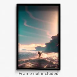 Pixel Art Poster - Wavy Fief (8 Bit Psychedelic Trippy Weird Video Game Print)