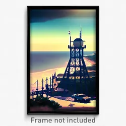 Pixel Art Poster - Insane Gulf (8 Bit Psychedelic Trippy Weird Video Game Print)