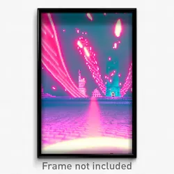 Pixel Art Poster - Dizzying Kingdom (8 Bit Psychedelic Trippy Video Game Print)