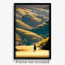 Pixel Art Poster - Puny Hills (8 Bit Psychedelic Trippy Weird Video Game Print)