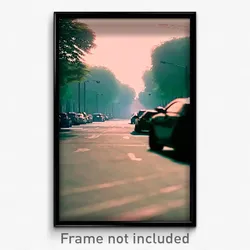 Pixel Art Poster - Muted Avenue (8 Bit Psychedelic Trippy Video Game Print)