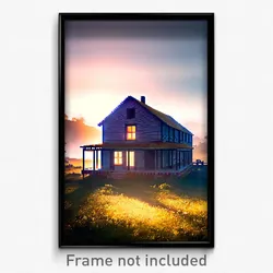 Pixel Art Poster - Remarkable Homestead (8 Bit Psychedelic Video Game Print)