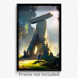 Pixel Art Poster - Musty Dolmen (8 Bit Psychedelic Trippy Video Game Print)