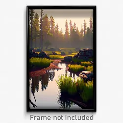 Pixel Art Poster - Elderly Bog (8 Bit Psychedelic Trippy Weird Video Game Print)