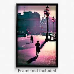 Pixel Art Poster - Lonely London (8 Bit Psychedelic Trippy Video Game Print)