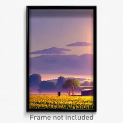 Pixel Art Poster - Mushy Fields (8 Bit Psychedelic Trippy Video Game Print)