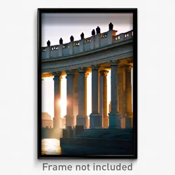 Pixel Art Poster - Gargantuan Roman Architecture (8 Bit Video Game Print)