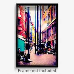 Pixel Art Poster - Cluttered Copenhagen (8 Bit Psychedelic Video Game Print)