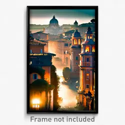 Pixel Art Poster - Uneven Rome (8 Bit Psychedelic Trippy Weird Video Game Print)