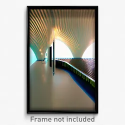 Pixel Art Poster - Wavy Dugout (8 Bit Psychedelic Trippy Weird Video Game Print)