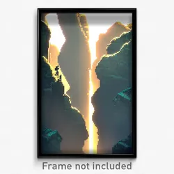 Pixel Art Poster - Puzzling Karst (8 Bit Psychedelic Trippy Video Game Print)