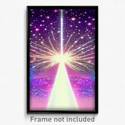 Pixel Art Poster - Starry Dais (8 Bit Psychedelic Trippy Weird Video Game Print)