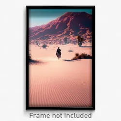 Pixel Art Poster - Upbeat Desert (8 Bit Psychedelic Trippy Video Game Print)