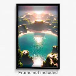Pixel Art Poster - Infamous Atoll (8 Bit Psychedelic Trippy Video Game Print)