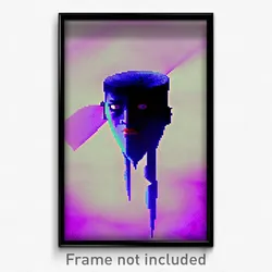 Pixel Art Poster - Distorted Cistern (8 Bit Psychedelic Trippy Video Game Print)