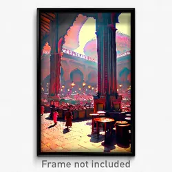 Pixel Art Poster - Thick Bazaar (8 Bit Psychedelic Trippy Video Game Print)