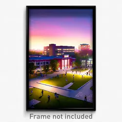 Pixel Art Poster - Different Campus (8 Bit Psychedelic Trippy Video Game Print)