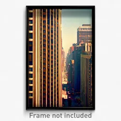 Pixel Art Poster - Unsightly American City (8 Bit Psychedelic Video Game Print)