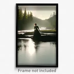 Pixel Art Poster - White Creek (8 Bit Psychedelic Trippy Weird Video Game Print)