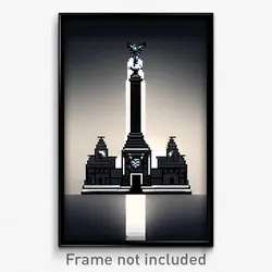 Pixel Art Poster - Black Academy (8 Bit Psychedelic Trippy Video Game Print)