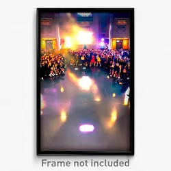 Pixel Art Poster - Energetic College (8 Bit Psychedelic Trippy Video Game Print)