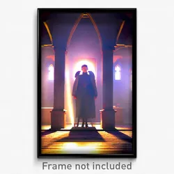 Pixel Art Poster - Gorgeous Hideout (8 Bit Psychedelic Trippy Video Game Print)
