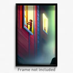 Pixel Art Poster - Animated Wall (8 Bit Psychedelic Trippy Video Game Print)