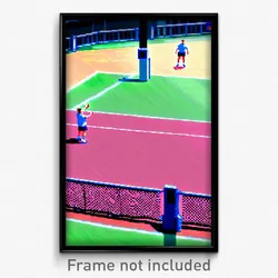 Pixel Art Poster - Valuable Court (8 Bit Psychedelic Trippy Video Game Print)