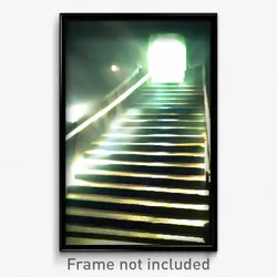 Pixel Art Poster - Slimy Stair (8 Bit Psychedelic Trippy Weird Video Game Print)
