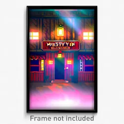 Pixel Art Poster - Musty Inn (8 Bit Psychedelic Trippy Weird Video Game Print)