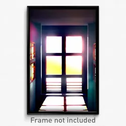 Pixel Art Poster - Memorable Window (8 Bit Psychedelic Trippy Video Game Print)