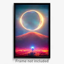 Pixel Art Poster - Adorable Earth (8 Bit Psychedelic Trippy Video Game Print)