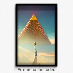 Pixel Art Poster - Treasured Pyramid (8 Bit Psychedelic Trippy Video Game Print)