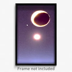 Pixel Art Poster - Whopping Sun And Moon (8 Bit Psychedelic Video Game Print)