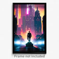 Pixel Art Poster - Urban Empire (8 Bit Psychedelic Trippy Video Game Print)
