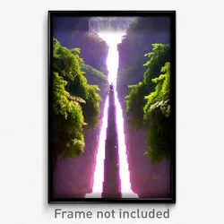 Pixel Art Poster - Unnatural Sanctuary (8 Bit Psychedelic Video Game Print)