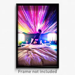 Pixel Art Poster - Voluminous Bedroom (8 Bit Psychedelic Video Game Print)
