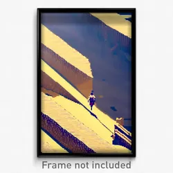 Pixel Art Poster - Tan Trenches (8 Bit Psychedelic Trippy Video Game Print)