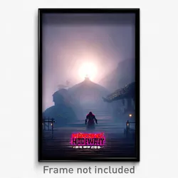Pixel Art Poster - Menacing Hideaway (8 Bit Psychedelic Trippy Video Game Print)