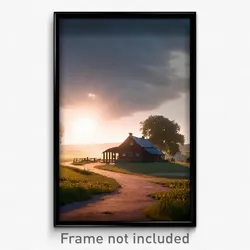Pixel Art Poster - Pristine Homestead (8 Bit Psychedelic Video Game Print)