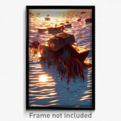 Pixel Art Poster - Rusty Shoals (8 Bit Psychedelic Trippy Video Game Print)